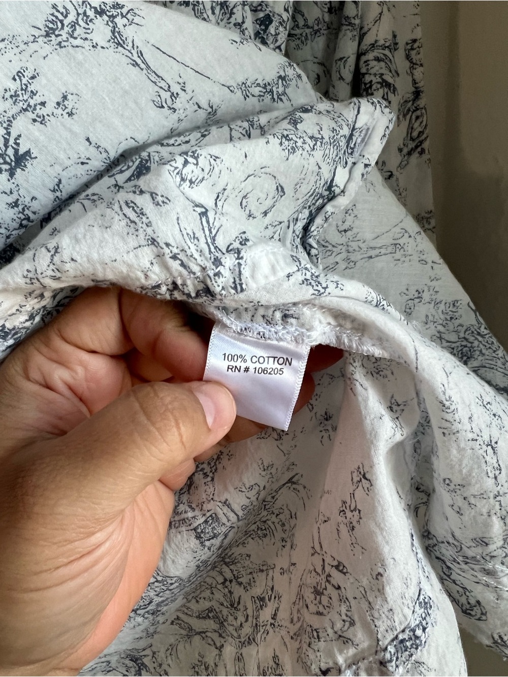 Cinco Toile Off Ruffled Button Down - Picture 6 of 6